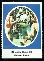 Jerry Rush 1972 Sunoco Stamps football card