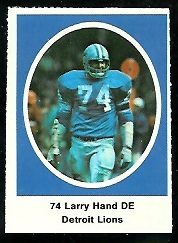 Larry Hand 1972 Sunoco Stamps football card