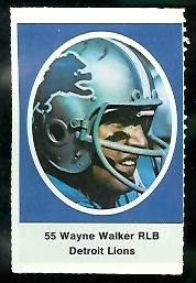 Wayne Walker 1972 Sunoco Stamps football card