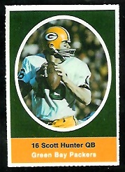 Scott Hunter 1972 Sunoco Stamps football card