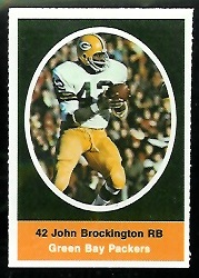 John Brockington 1972 Sunoco Stamps football card