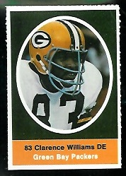 Clarence Williams 1972 Sunoco Stamps football card