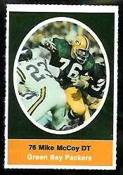 Mike McCoy 1972 Sunoco Stamps football card Mike McCoy 1972 Sunoco Stamps football card