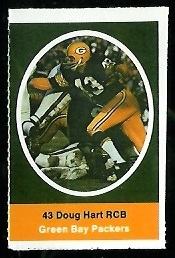 Doug Hart 1972 Sunoco Stamps football card Doug Hart 1972 Sunoco Stamps football card