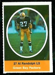 Al Randolph 1972 Sunoco Stamps football card