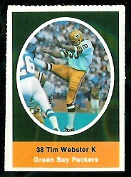 Tim Webster 1972 Sunoco Stamps football card