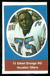 Elbert Drungo 1972 Sunoco Stamps football card