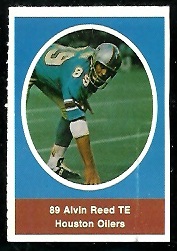 Alvin Reed 1972 Sunoco Stamps football card