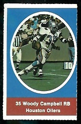 Woody Campbell 1972 Sunoco Stamps football card