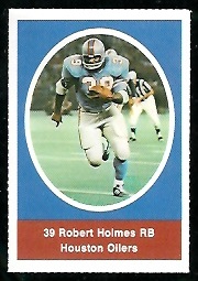 Robert Holmes 1972 Sunoco Stamps football card