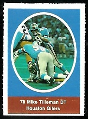 Mike Tilleman 1972 Sunoco Stamps football card