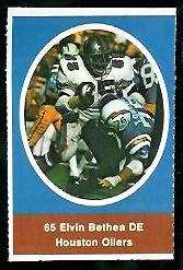 Elvin Bethea 1972 Sunoco Stamps football card