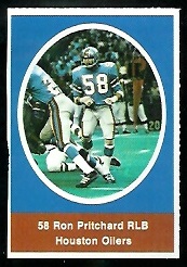 Ron Pritchard 1972 Sunoco Stamps football card Ron Pritchard 1972 Sunoco Stamps football card