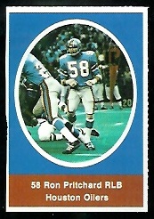 Ron Pritchard 1972 Sunoco Stamps football card