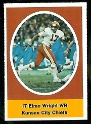 Elmo Wright 1972 Sunoco Stamps football card