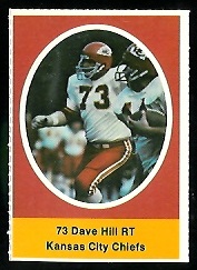 Dave Hill 1972 Sunoco Stamps football card