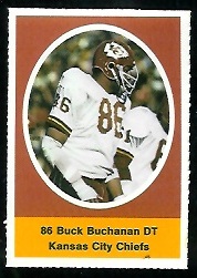 Buck Buchanan 1972 Sunoco Stamps football card