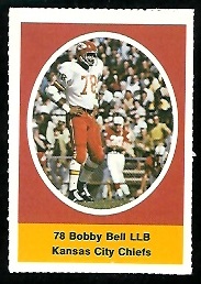 Bobby Bell 1972 Sunoco Stamps football card