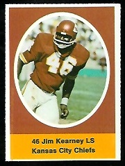 Jim Kearney 1972 Sunoco Stamps football card