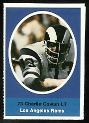 Charlie Cowan 1972 Sunoco Stamps football card