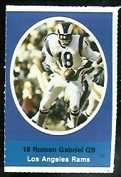 Roman Gabriel 1972 Sunoco Stamps football card