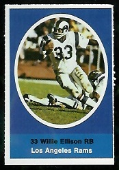 Willie Ellison 1972 Sunoco Stamps football card