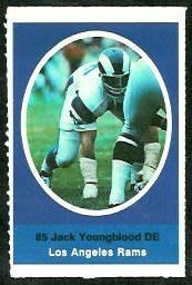 Jack Youngblood 1972 Sunoco Stamps football card