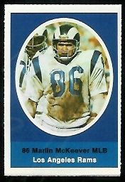 Marlin McKeever 1972 Sunoco Stamps football card