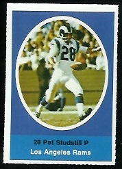 Pat Studstill 1972 Sunoco Stamps football card