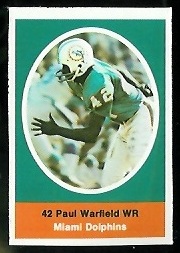 Paul Warfield 1972 Sunoco Stamps football card Paul Warfield 1972 Sunoco Stamps football card