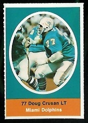 Doug Crusan 1972 Sunoco Stamps football card