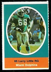 Larry Little 1972 Sunoco Stamps football card