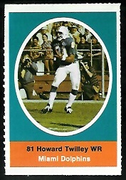 Howard Twilley 1972 Sunoco Stamps football card Howard Twilley 1972 Sunoco Stamps football card