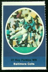 Ray Perkins 1972 Sunoco Stamps football card