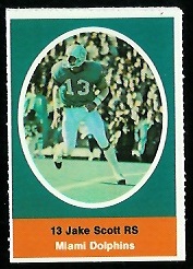 Jake Scott 1972 Sunoco Stamps football card Jake Scott 1972 Sunoco Stamps football card