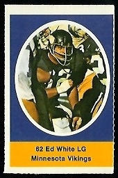 Ed White 1972 Sunoco Stamps football card
