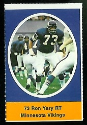 Ron Yary 1972 Sunoco Stamps football card