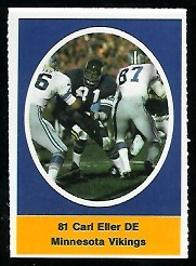 Carl Eller 1972 Sunoco Stamps football card