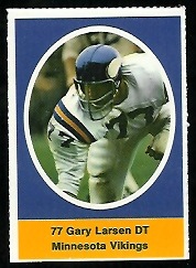 Gary Larsen 1972 Sunoco Stamps football card