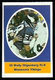 Wally Hilgenberg 1972 Sunoco Stamps football card