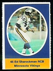 Ed Sharockman 1972 Sunoco Stamps football card