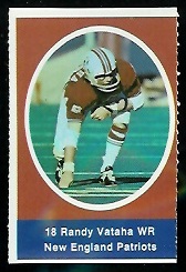 Randy Vataha 1972 Sunoco Stamps football card Randy Vataha 1972 Sunoco Stamps football card