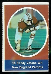 Randy Vataha 1972 Sunoco Stamps football card