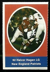 Halvor Hagen 1972 Sunoco Stamps football card