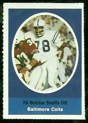 Bubba Smith 1972 Sunoco Stamps football card