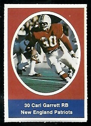 Carl Garrett 1972 Sunoco Stamps football card