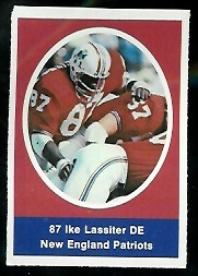 Ike Lassiter 1972 Sunoco Stamps football card