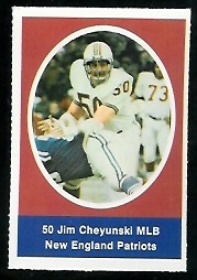 Jim Cheyunski 1972 Sunoco Stamps football card