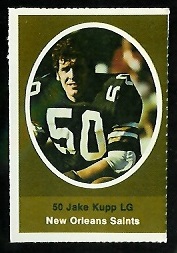 Jake Kupp 1972 Sunoco Stamps football card