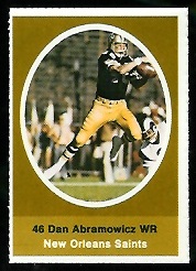 Dan Abramowicz 1972 Sunoco Stamps football card